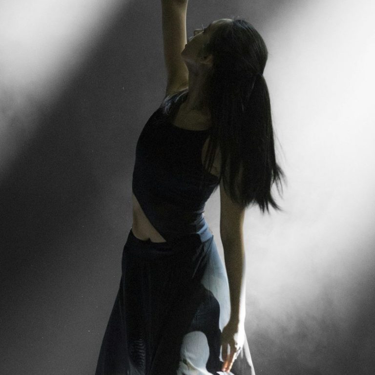 Dancing with confidence Individual dancer showcasing movement and skill